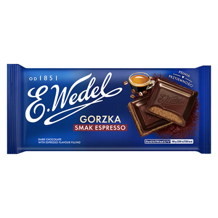 Wedel Dark Chocoalate With Espresso Flavour Filling 100g